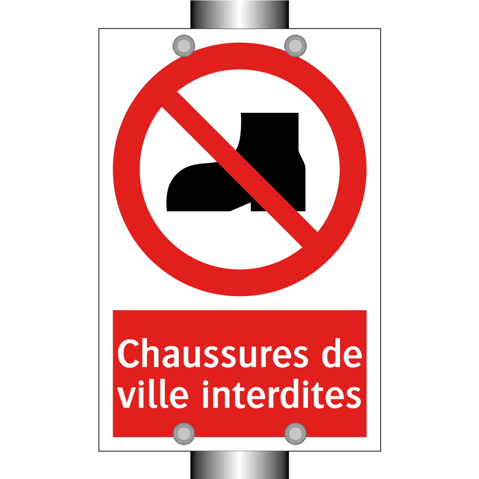 Chaussures de ville interdites