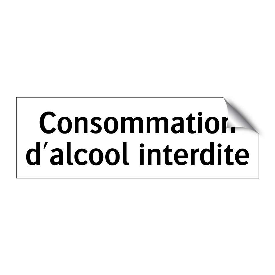 Consommation d'alcool interdite