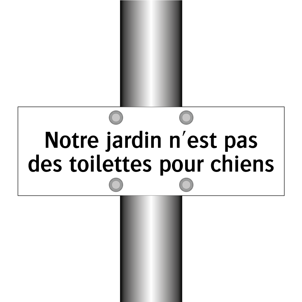 Notre jardin n'est pas des toilettes pour chiens