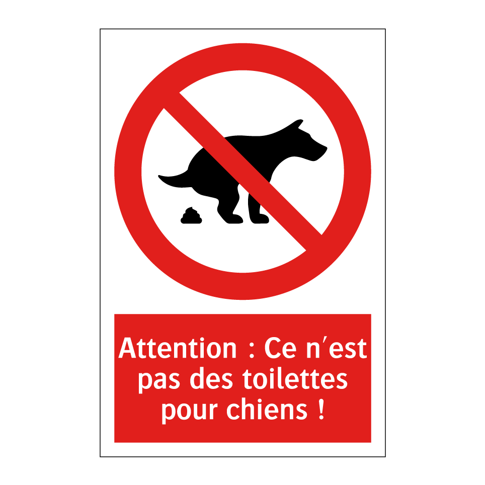 Attention : Ce n'est pas des toilettes pour chiens !