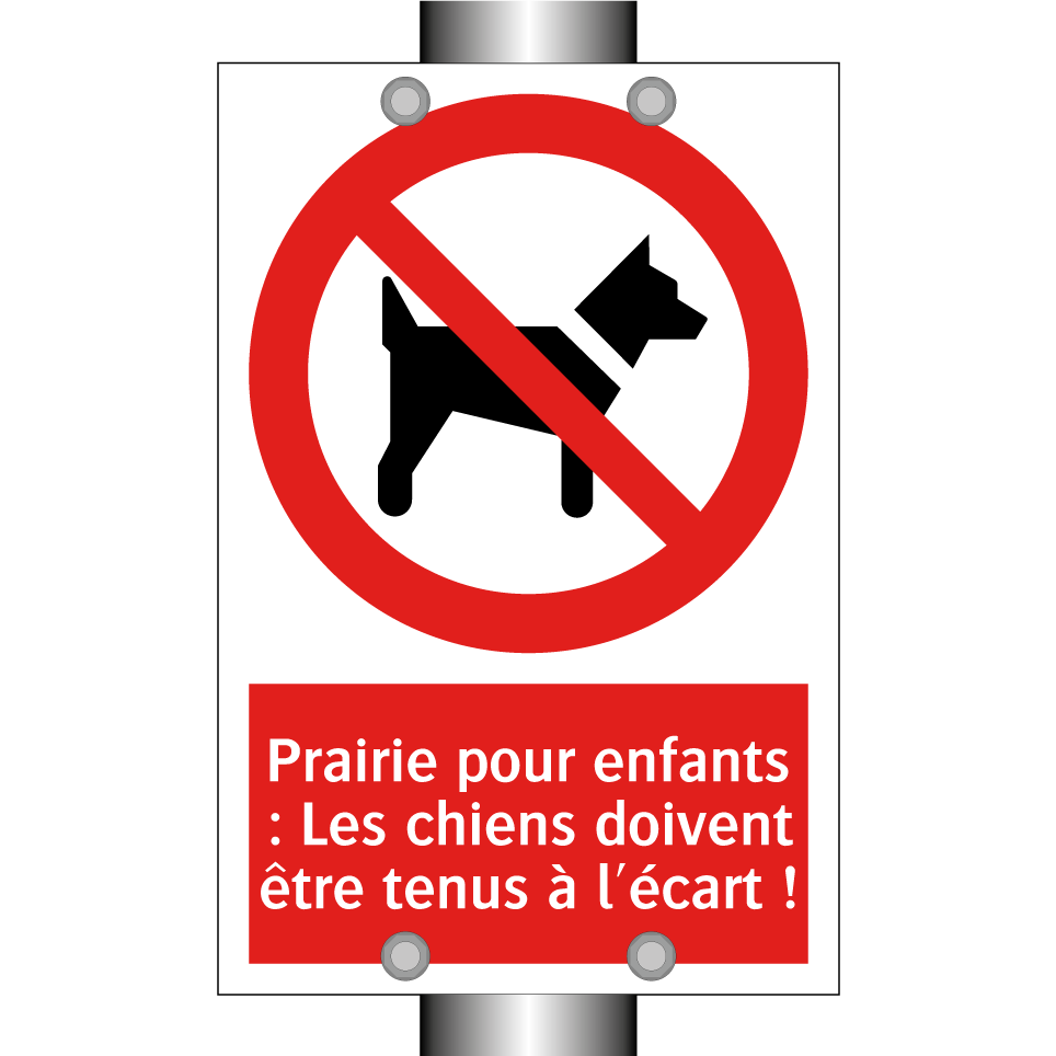 Prairie pour enfants : Les chiens doivent être tenus à l'écart !