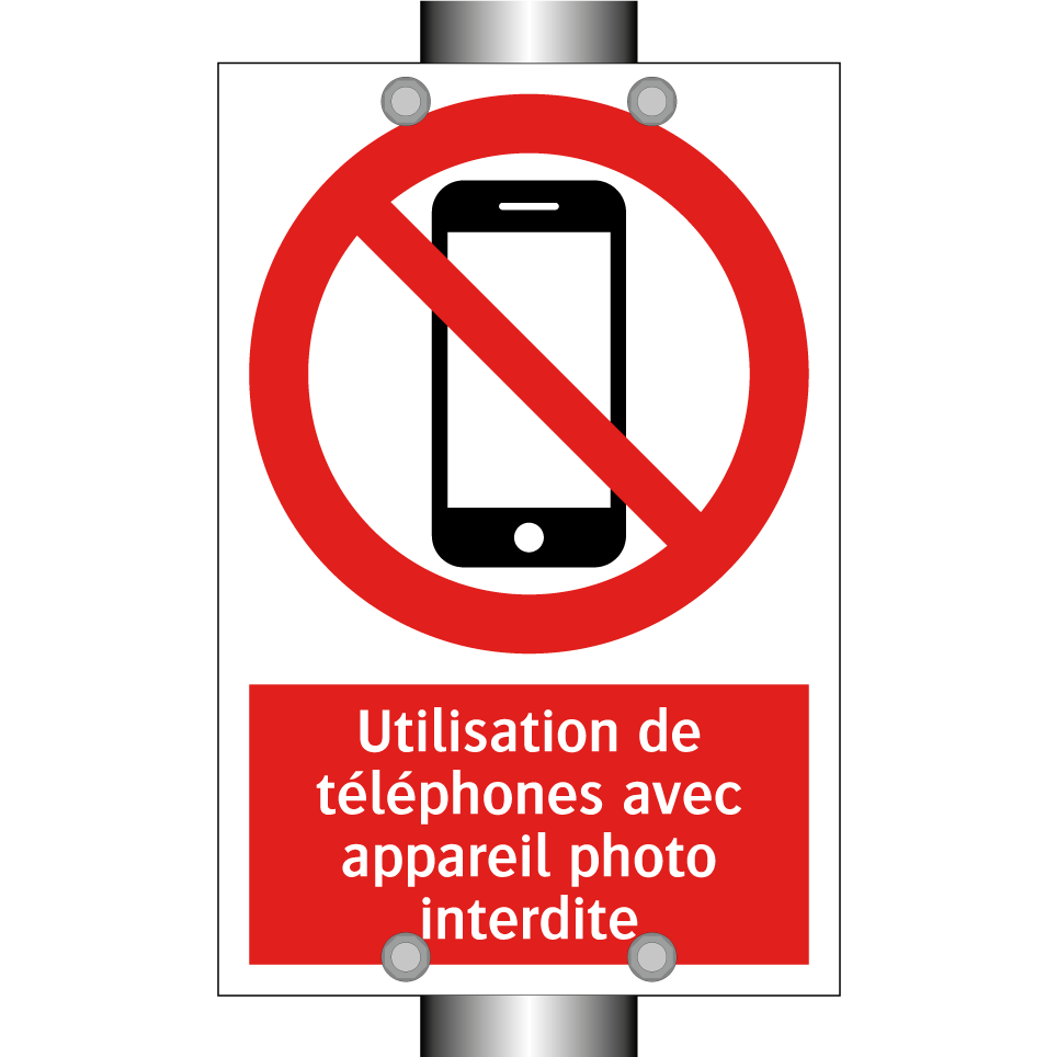 Utilisation de téléphones avec appareil photo interdite