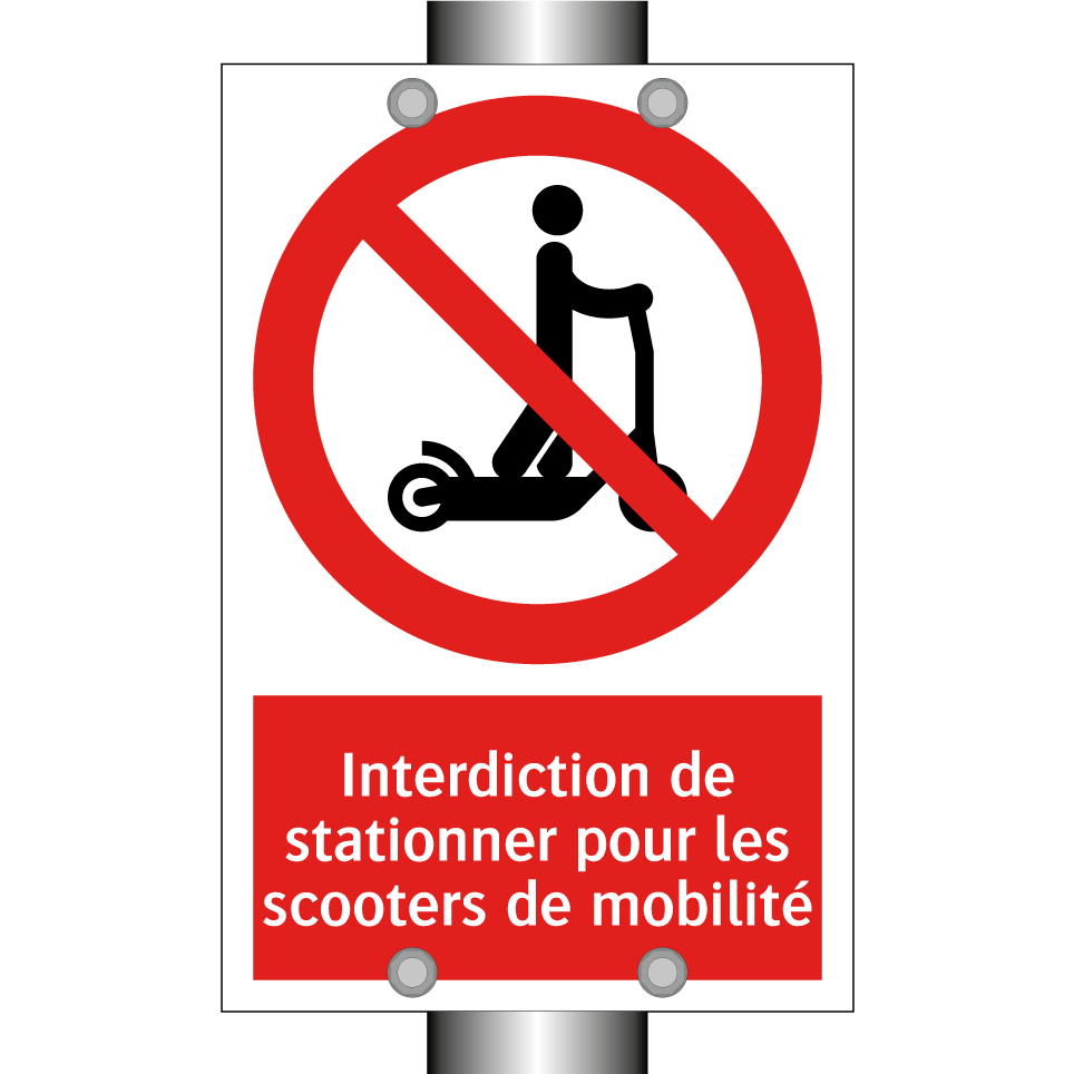 Interdiction de stationner pour les scooters de mobilité