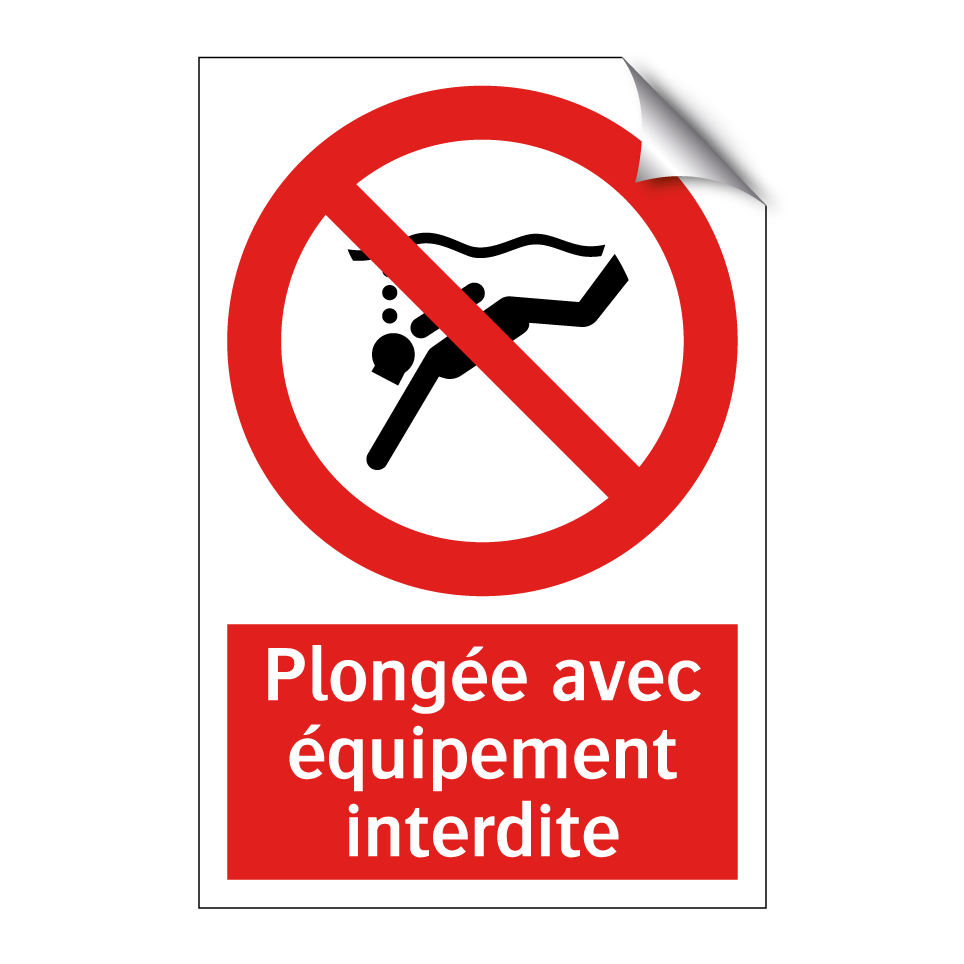 Plongée avec équipement interdite