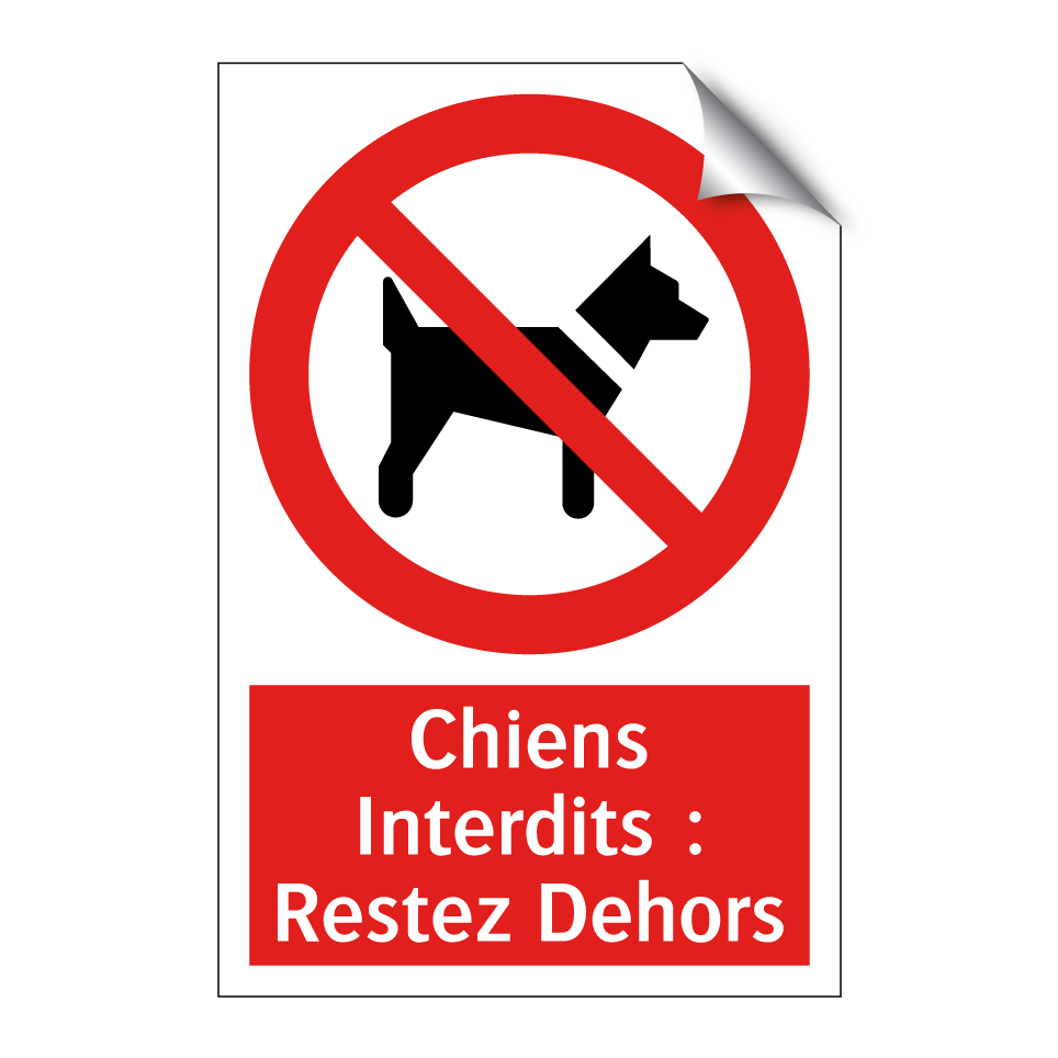 Chiens Interdits : Restez Dehors