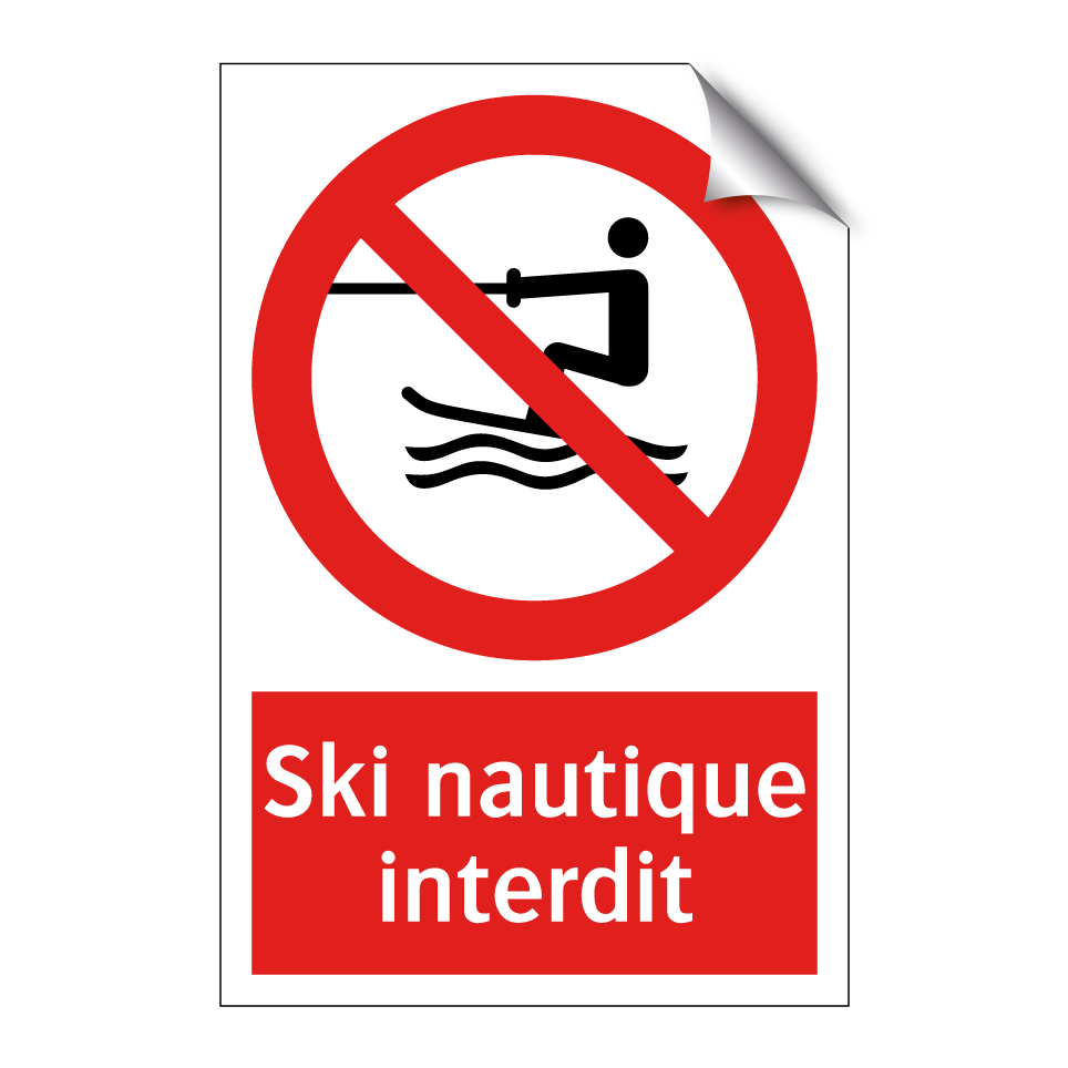 Ski nautique interdit