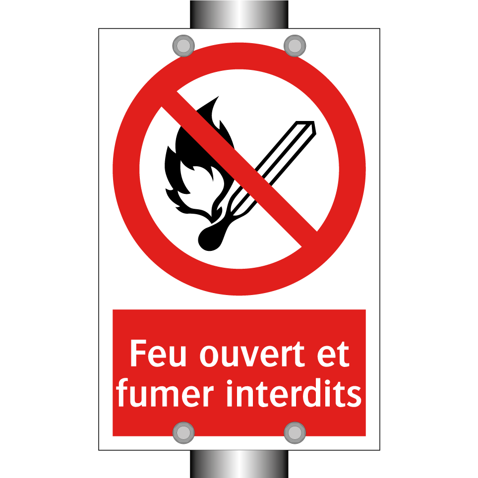 Feu ouvert et fumer interdits