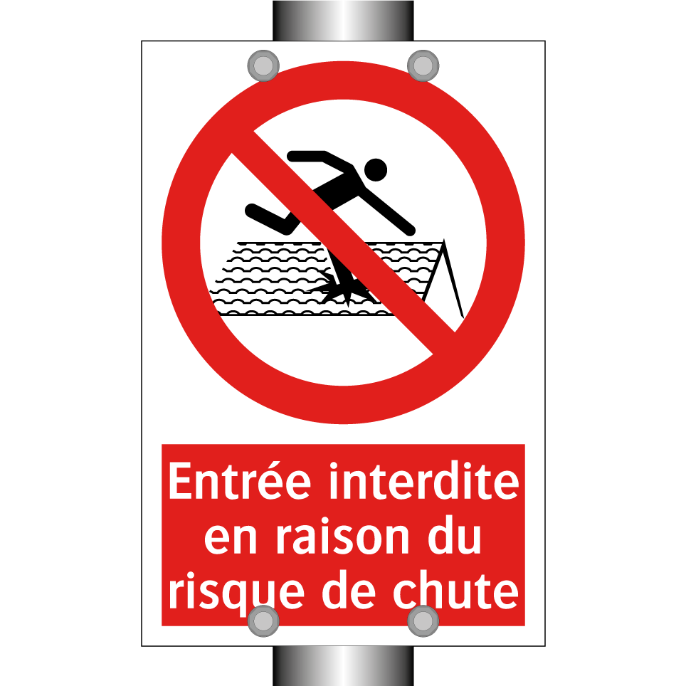 Entrée interdite en raison du risque de chute