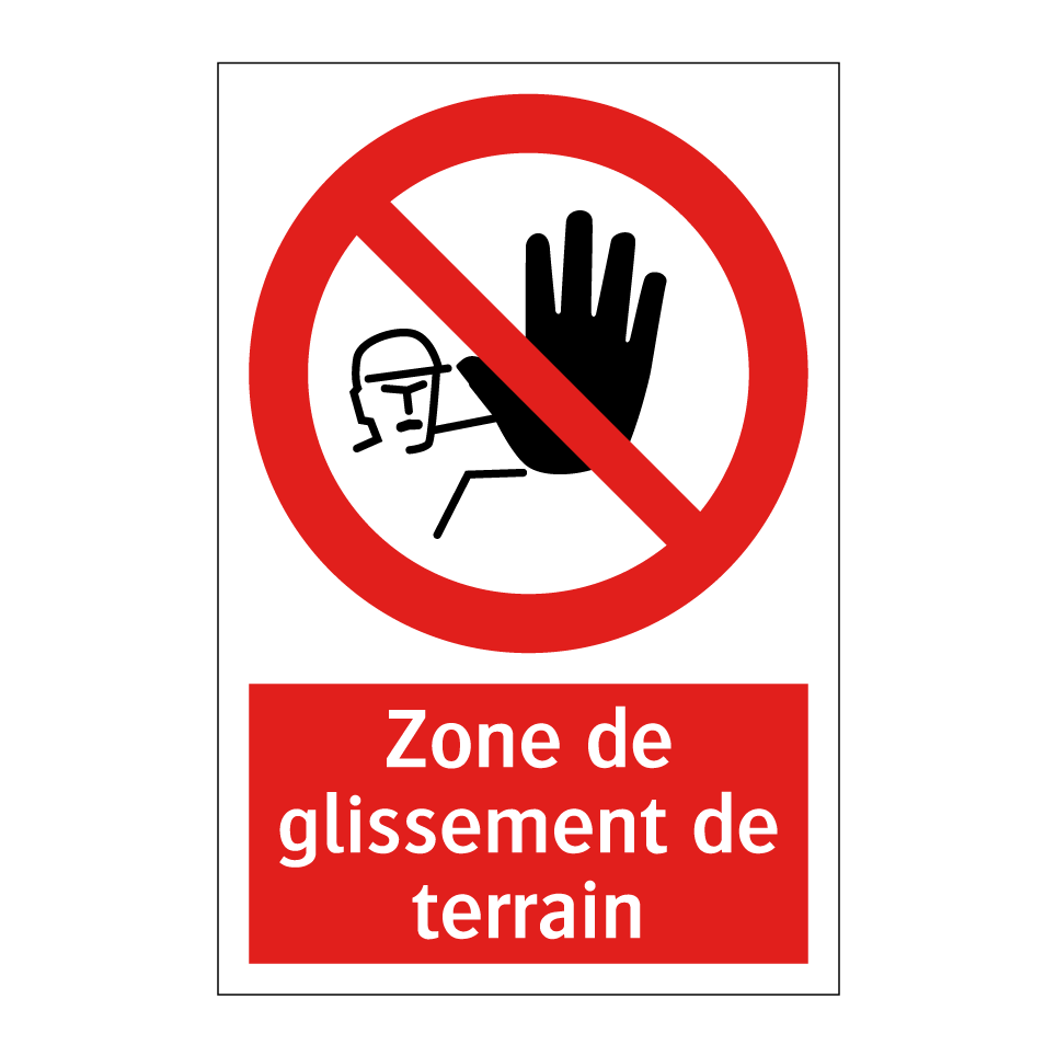 Zone de glissement de terrain