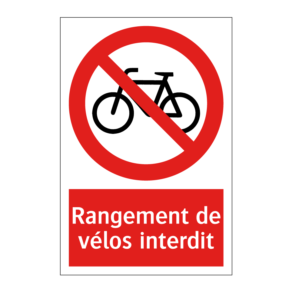 Rangement de vélos interdit