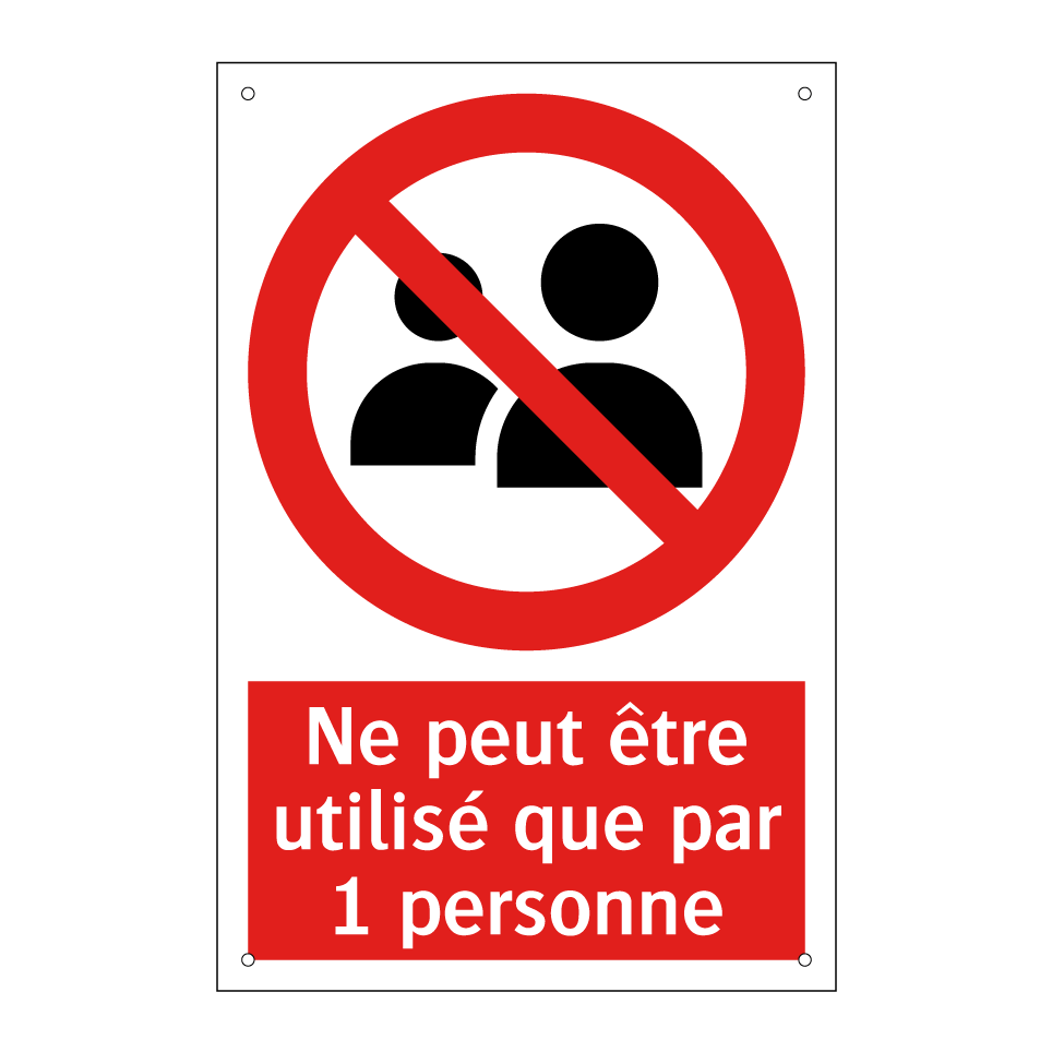 Ne peut être utilisé que par 1 personne