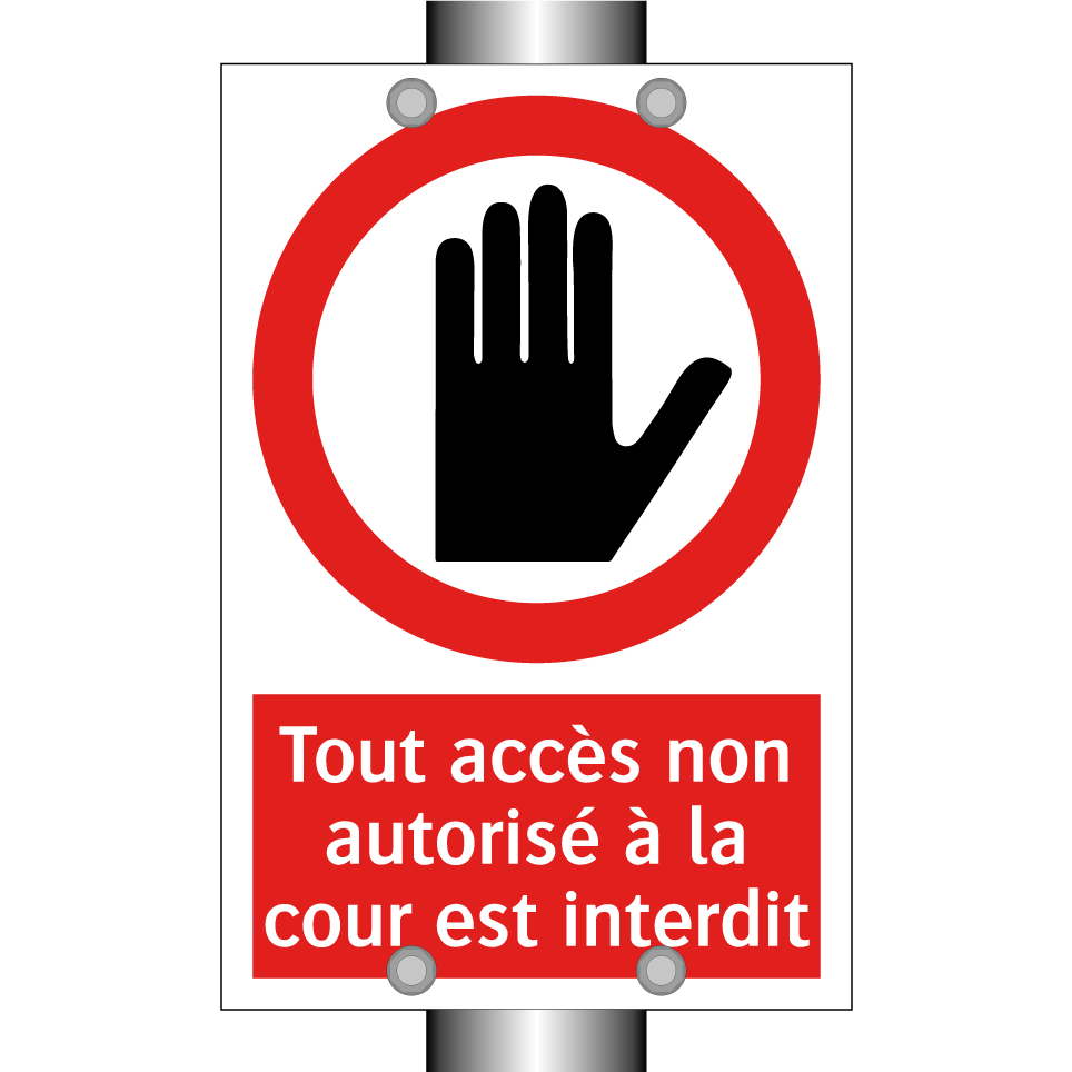 Tout accès non autorisé à la cour est interdit