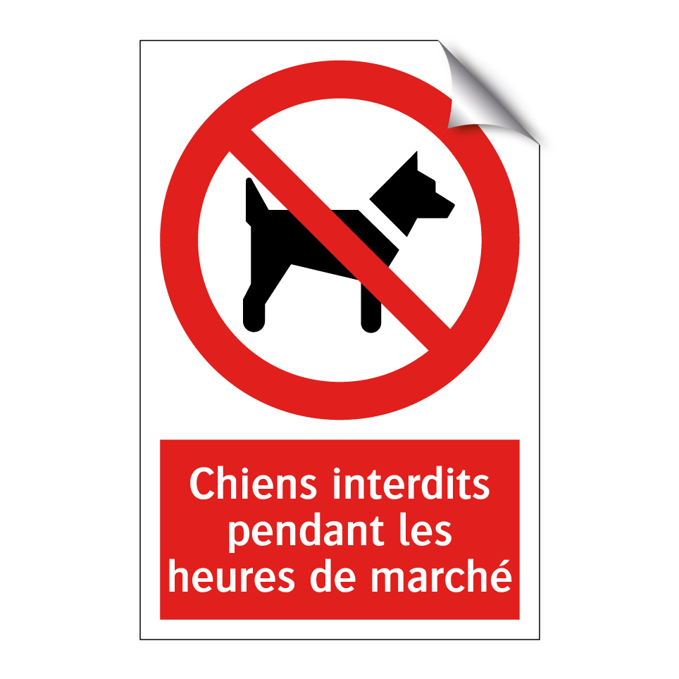 Chiens interdits pendant les heures de marché