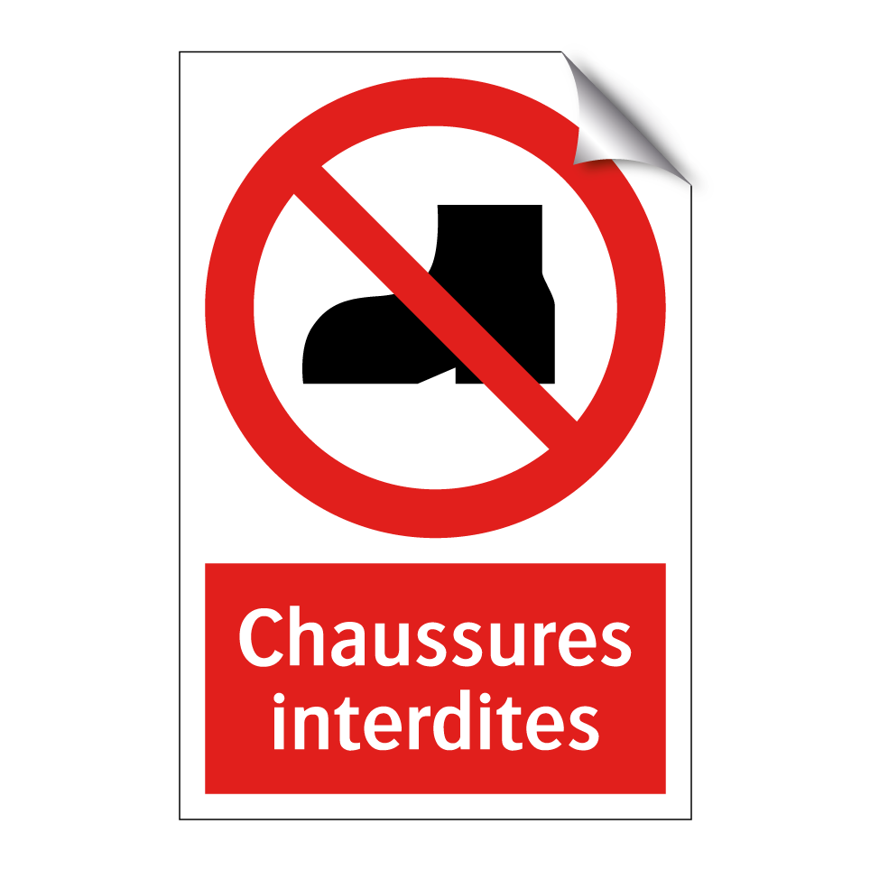 Chaussures interdites