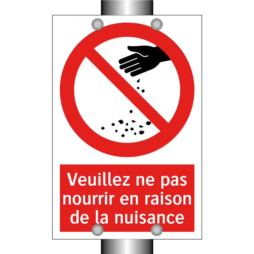 Veuillez ne pas nourrir en raison de la nuisance