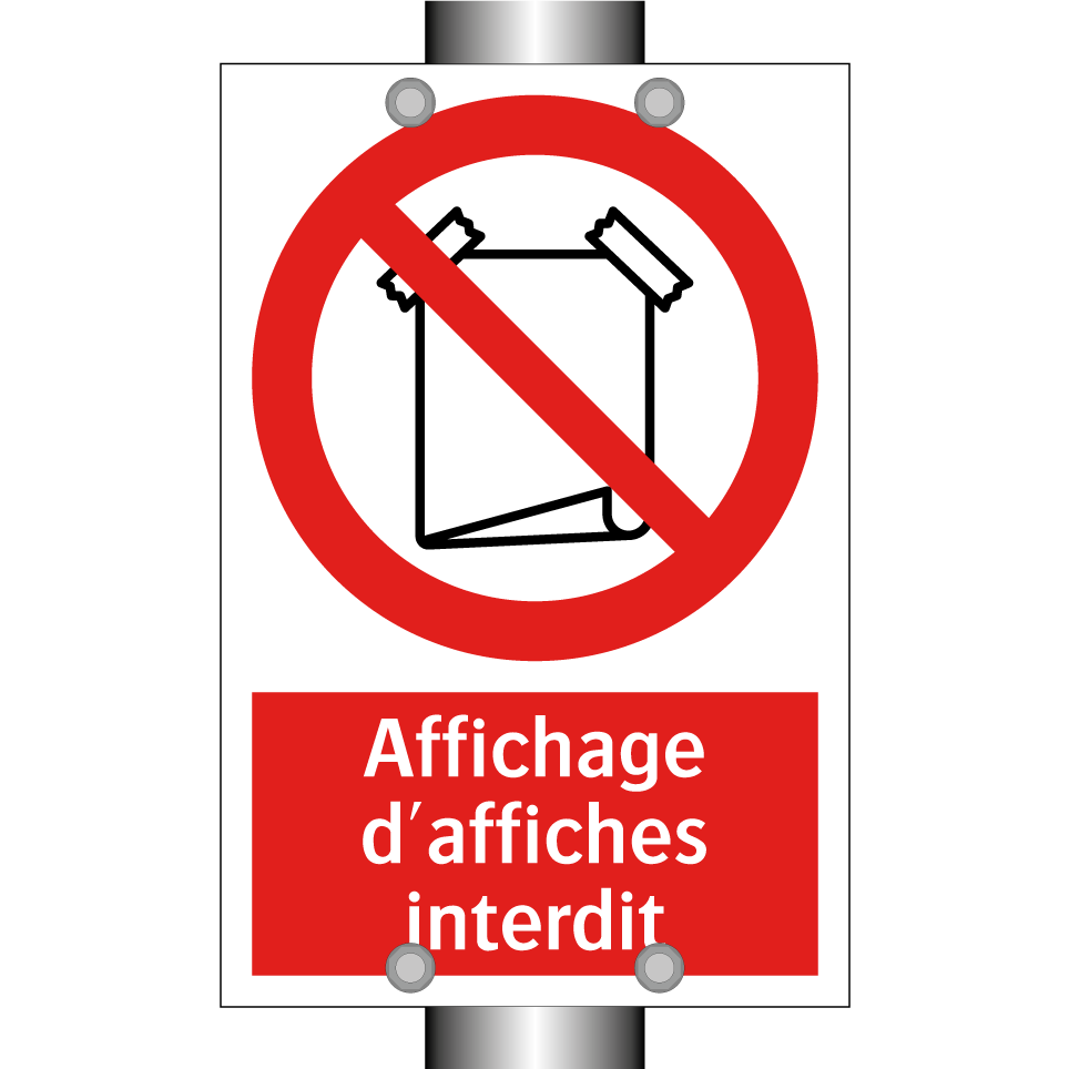 Affichage d'affiches interdit