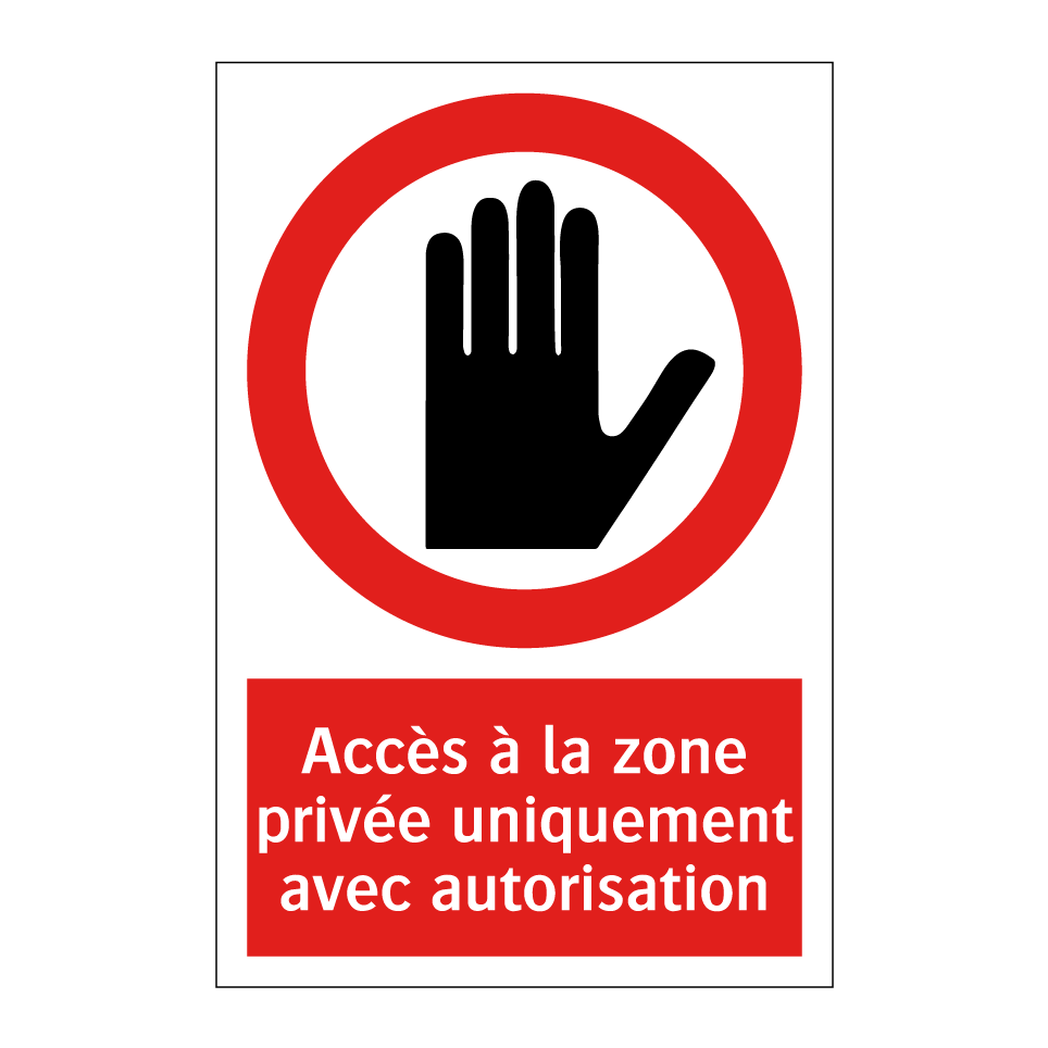 Accès à la zone privée uniquement avec autorisation