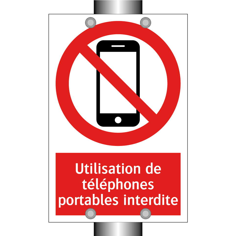 Utilisation de téléphones portables interdite