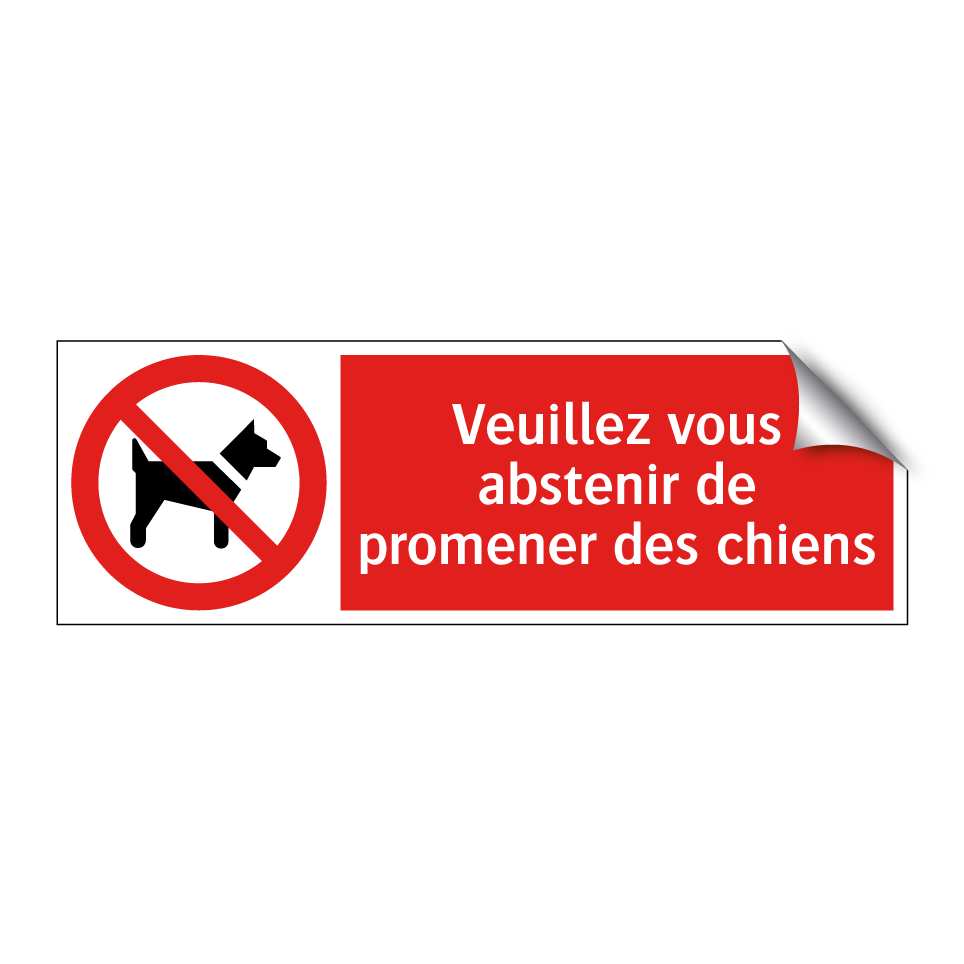 Veuillez vous abstenir de promener des chiens