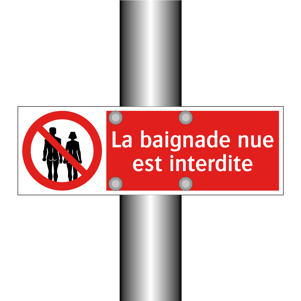 La baignade nue est interdite