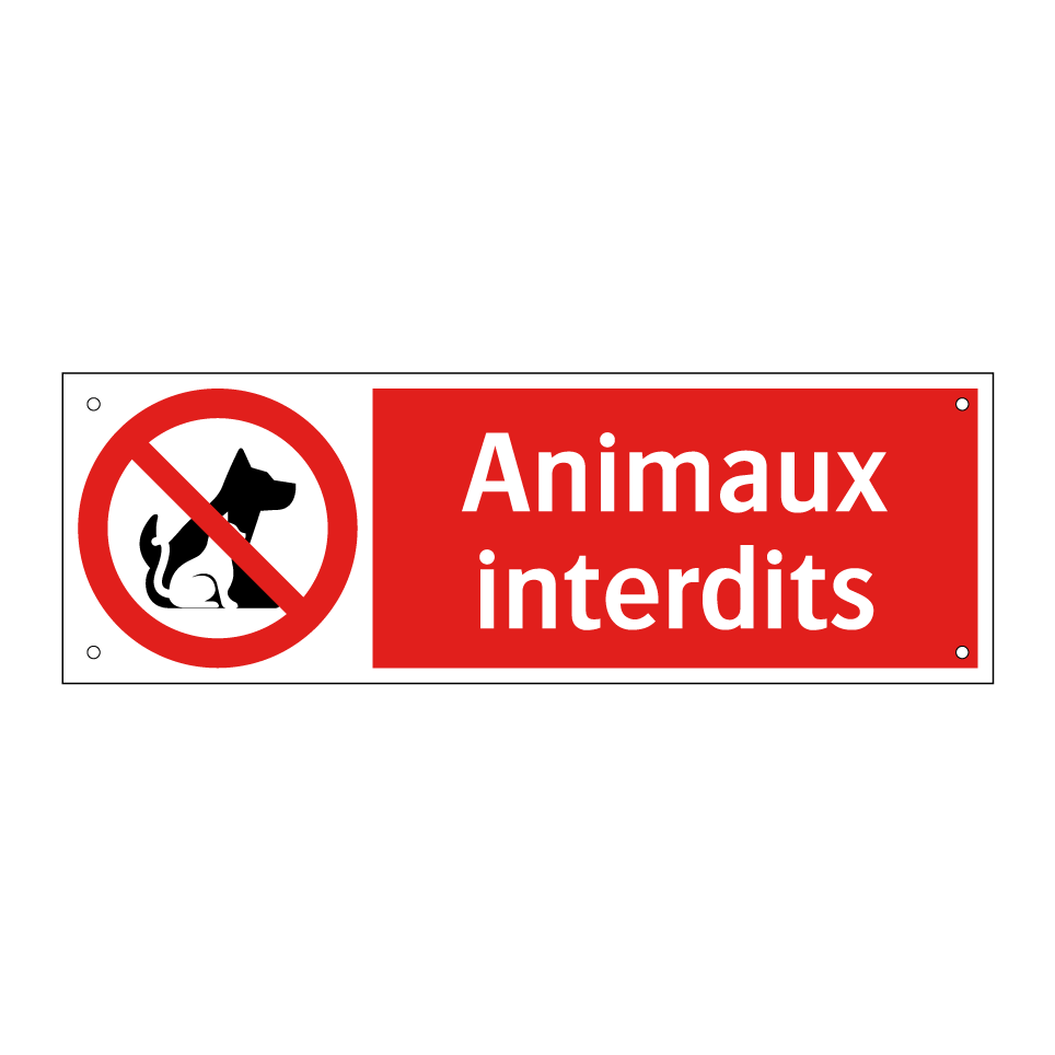 Animaux interdits