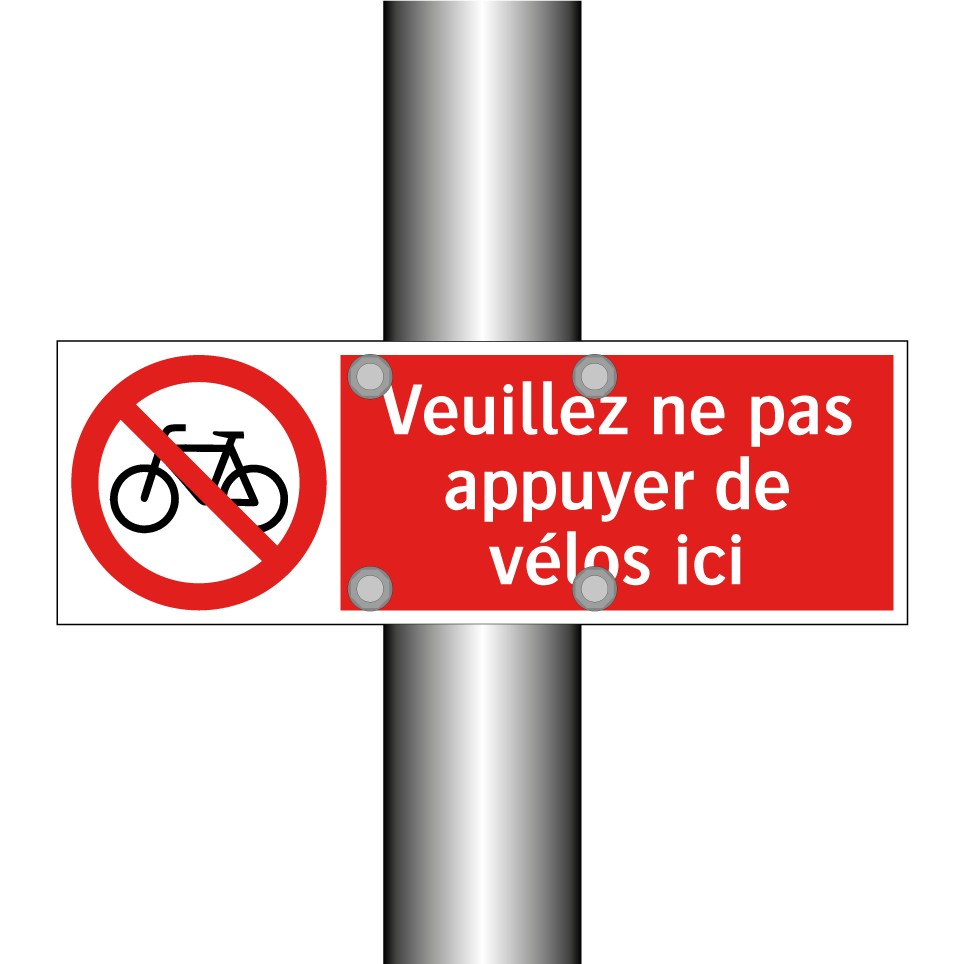 Veuillez ne pas appuyer de vélos ici