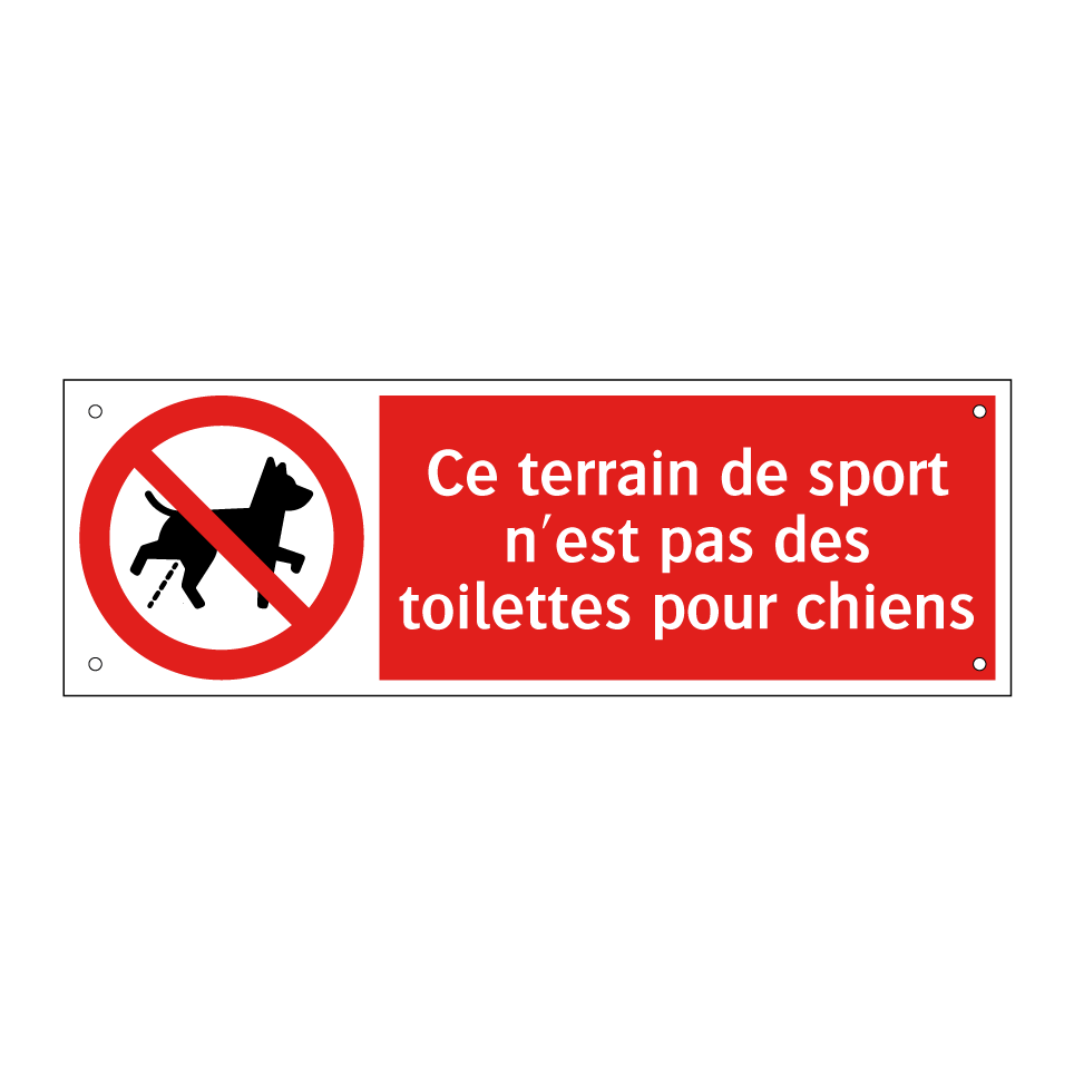 Ce terrain de sport n'est pas des toilettes pour chiens
