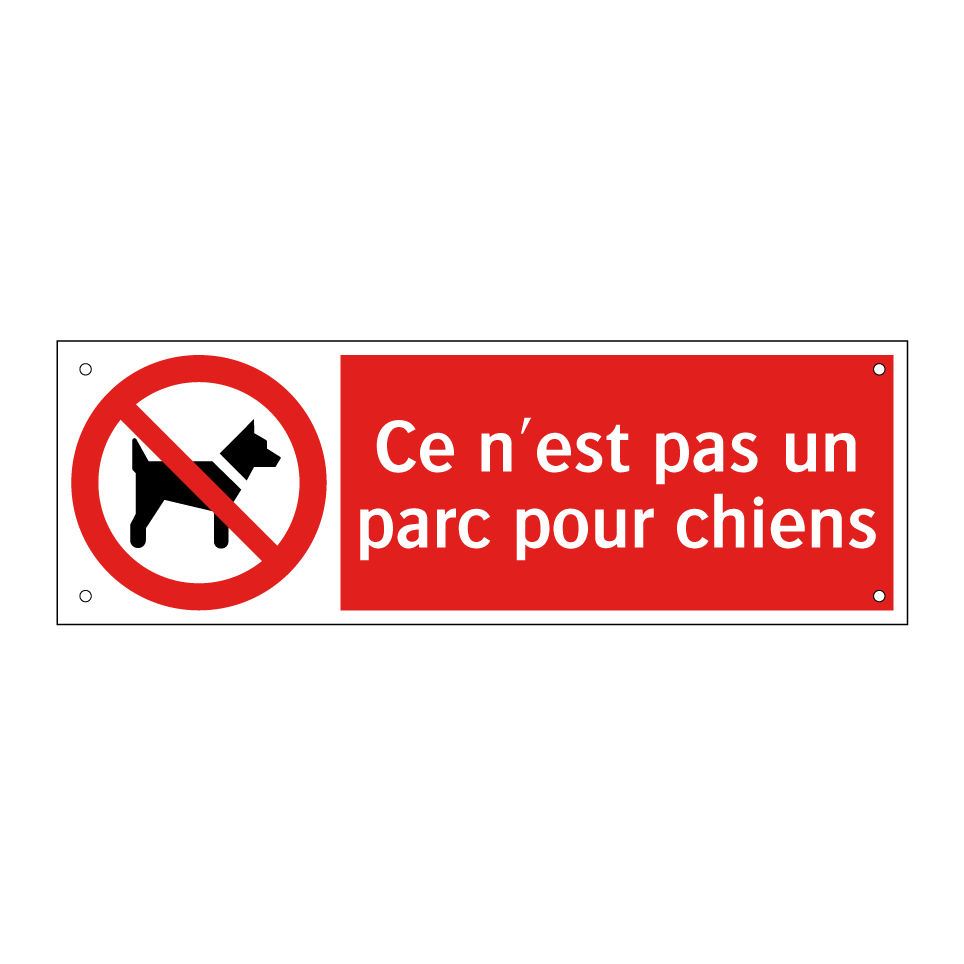 Ce n'est pas un parc pour chiens