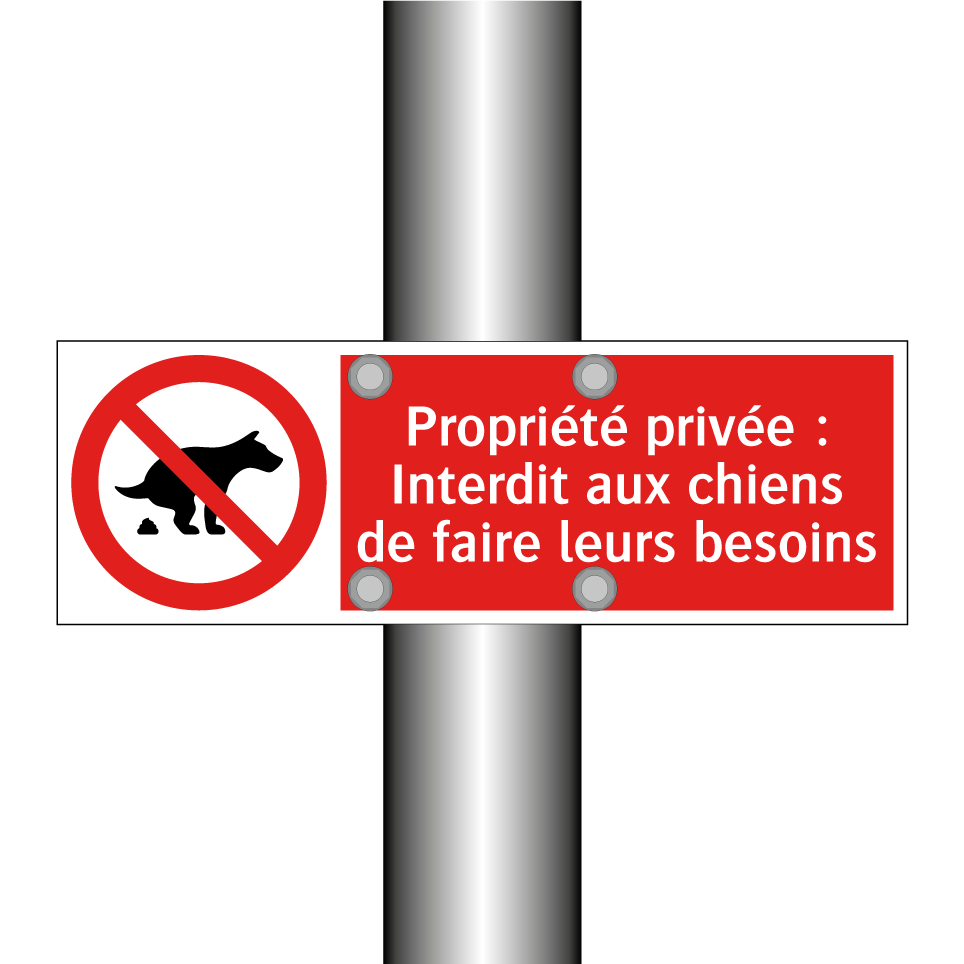 Propriété privée : Interdit aux chiens de faire leurs besoins