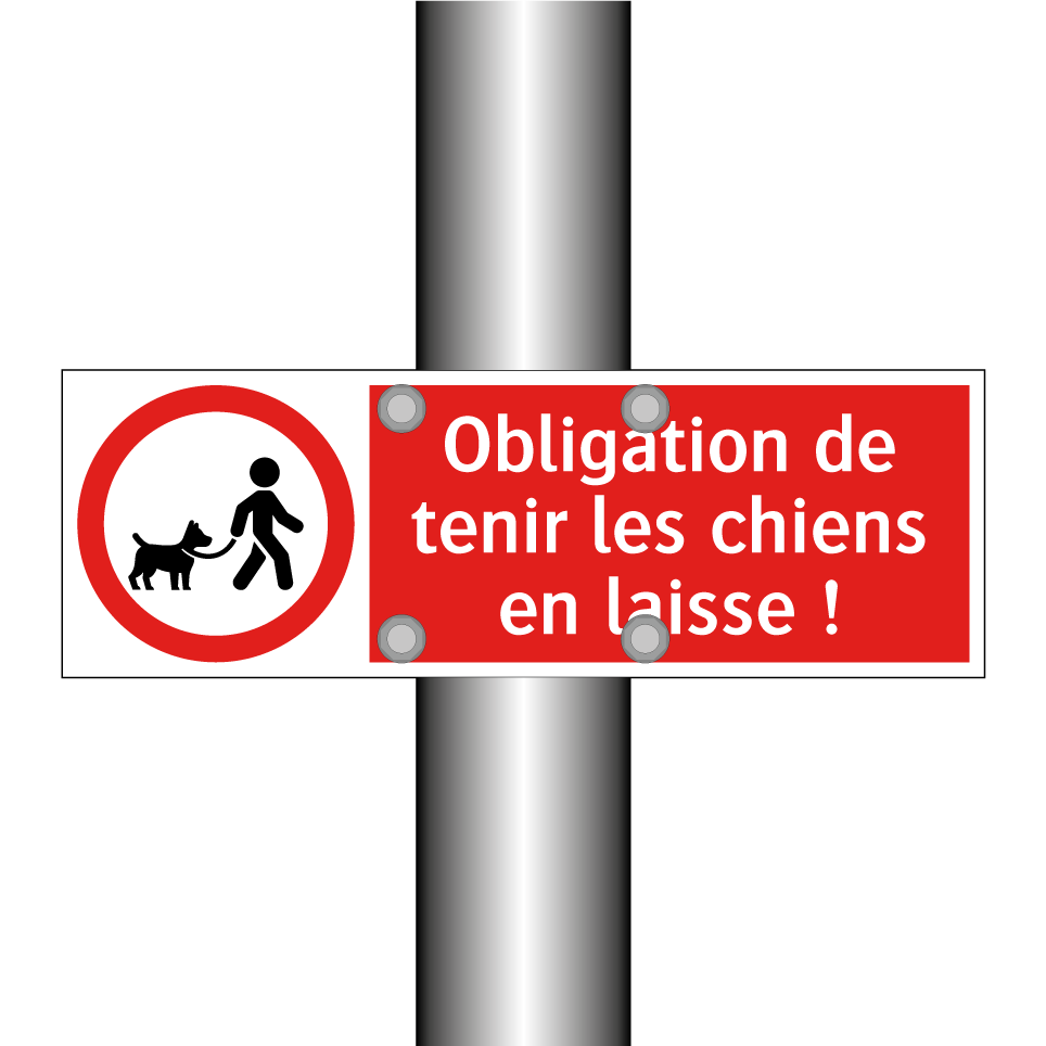 Obligation de tenir les chiens en laisse !