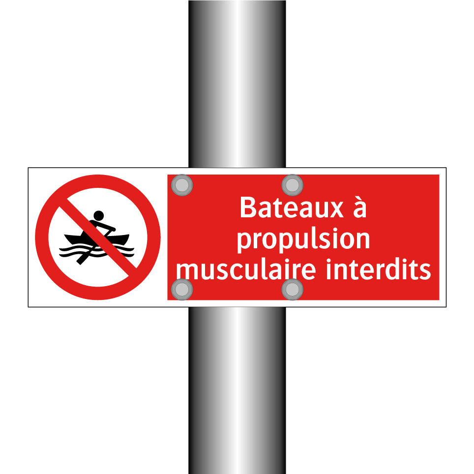 Bateaux à propulsion musculaire interdits