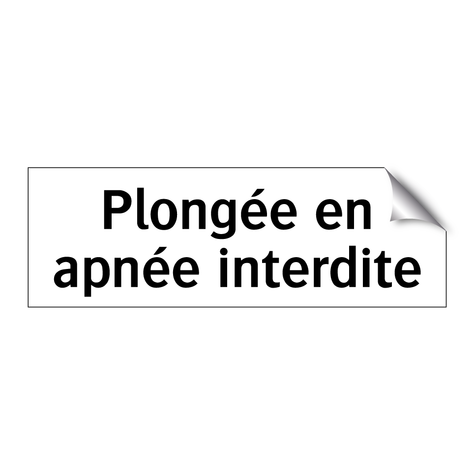 Plongée en apnée interdite