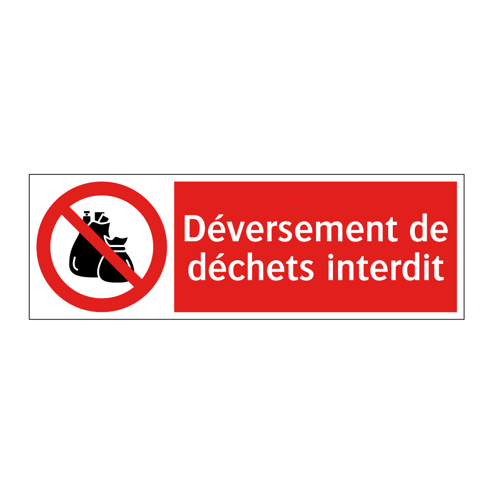 Déversement de déchets interdit
