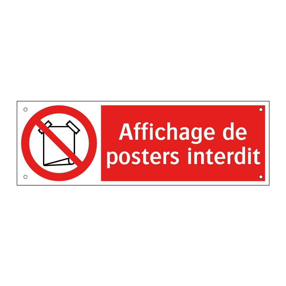 Affichage de posters interdit