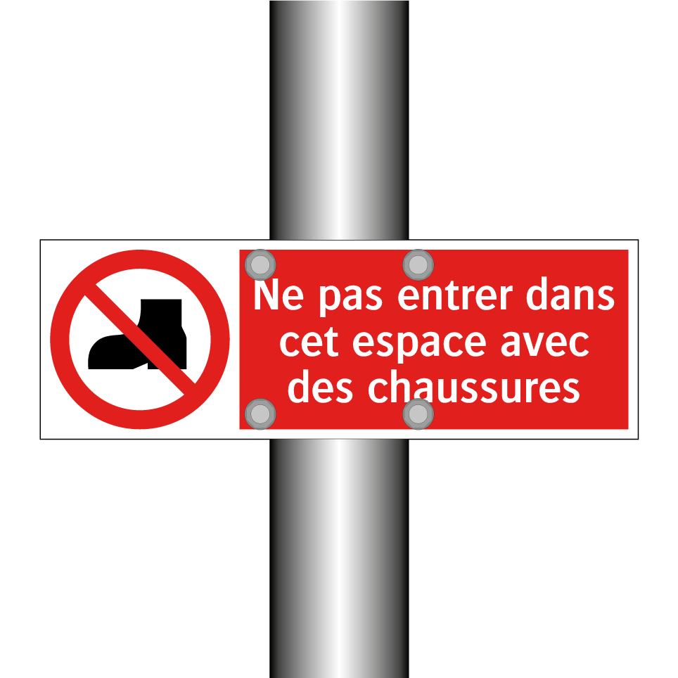 Ne pas entrer dans cet espace avec des chaussures