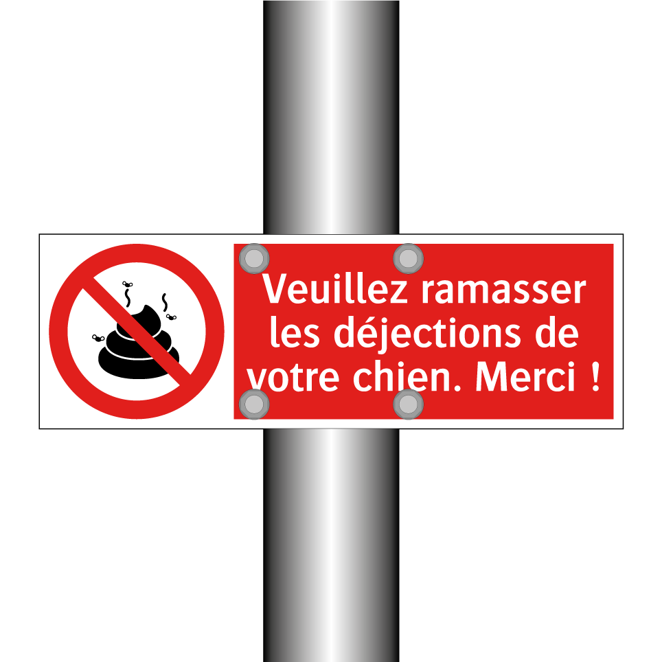 Veuillez ramasser les déjections de votre chien. Merci !