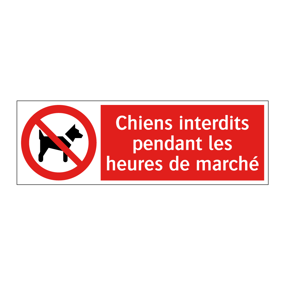 Chiens interdits pendant les heures de marché