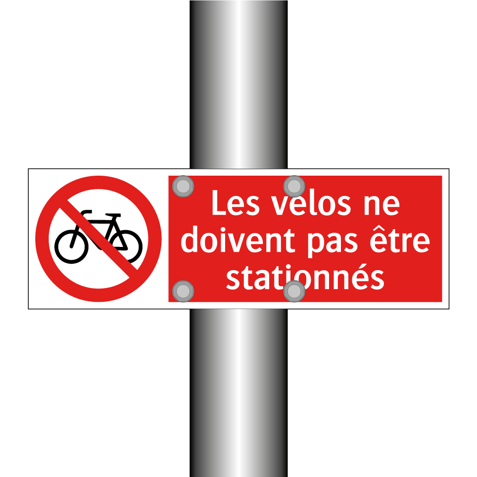 Les vélos ne doivent pas être stationnés