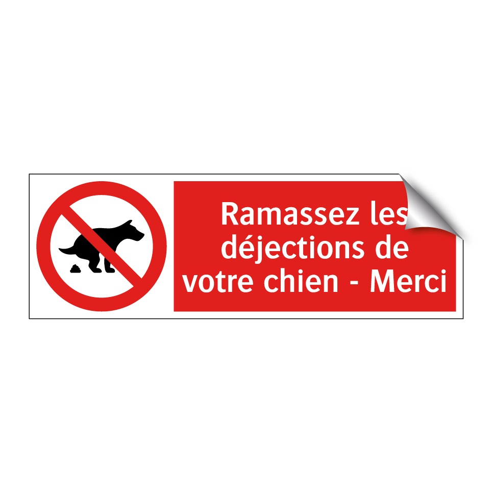 Ramassez les déjections de votre chien - Merci