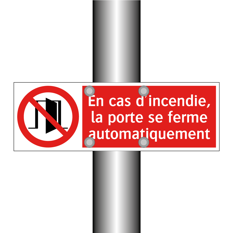En cas d'incendie, la porte se ferme automatiquement