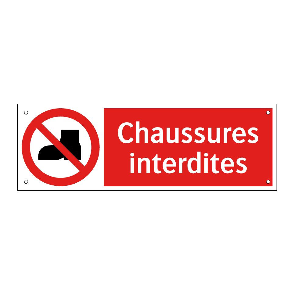 Chaussures interdites