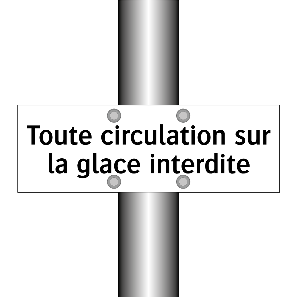 Toute circulation sur la glace interdite
