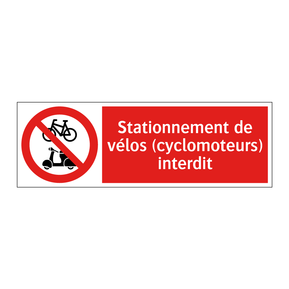 Stationnement de vélos (cyclomoteurs) interdit