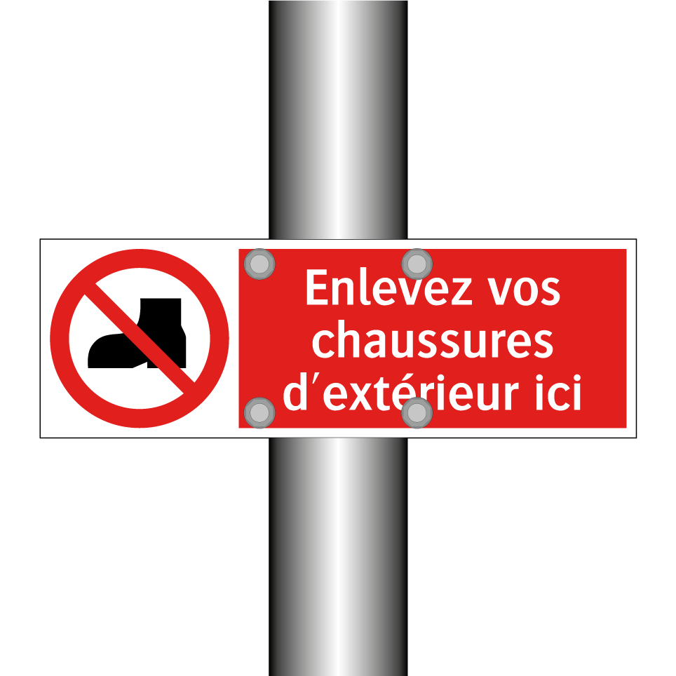 Enlevez vos chaussures d'extérieur ici