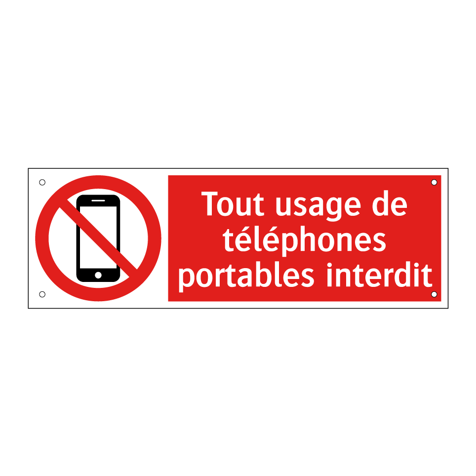 Tout usage de téléphones portables interdit