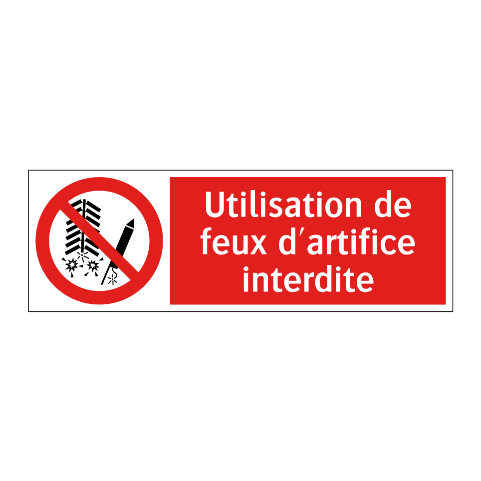 Utilisation de feux d'artifice interdite