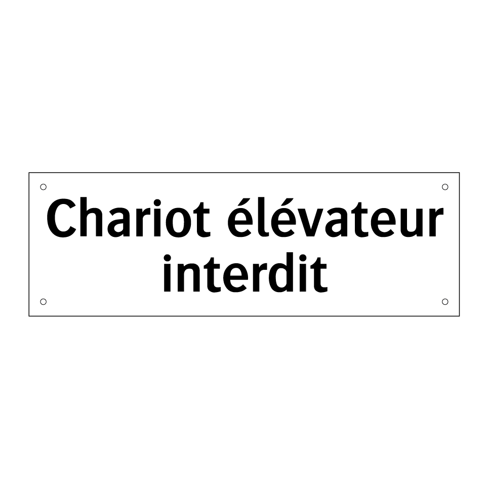 Chariot élévateur interdit