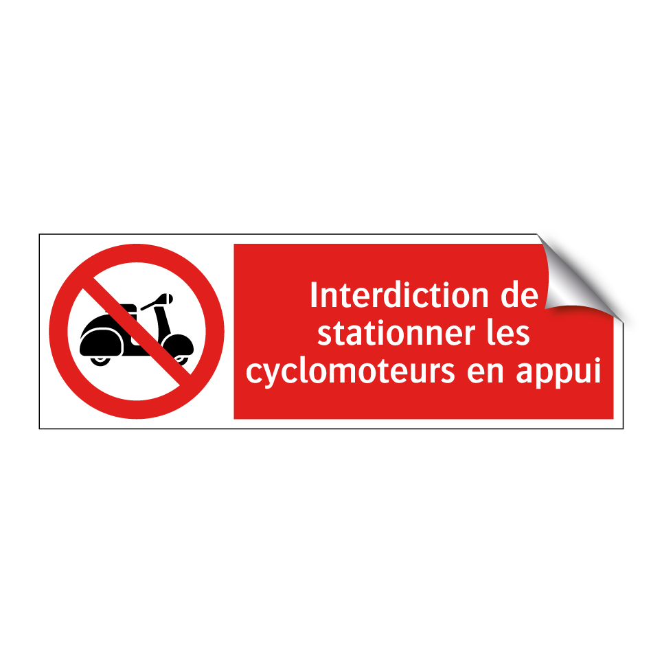 Interdiction de stationner les cyclomoteurs en appui