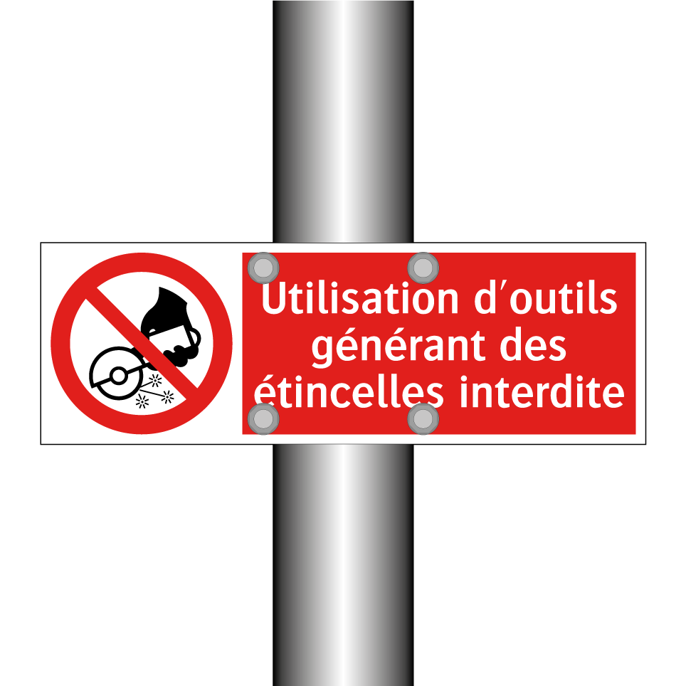 Utilisation d'outils générant des étincelles interdite