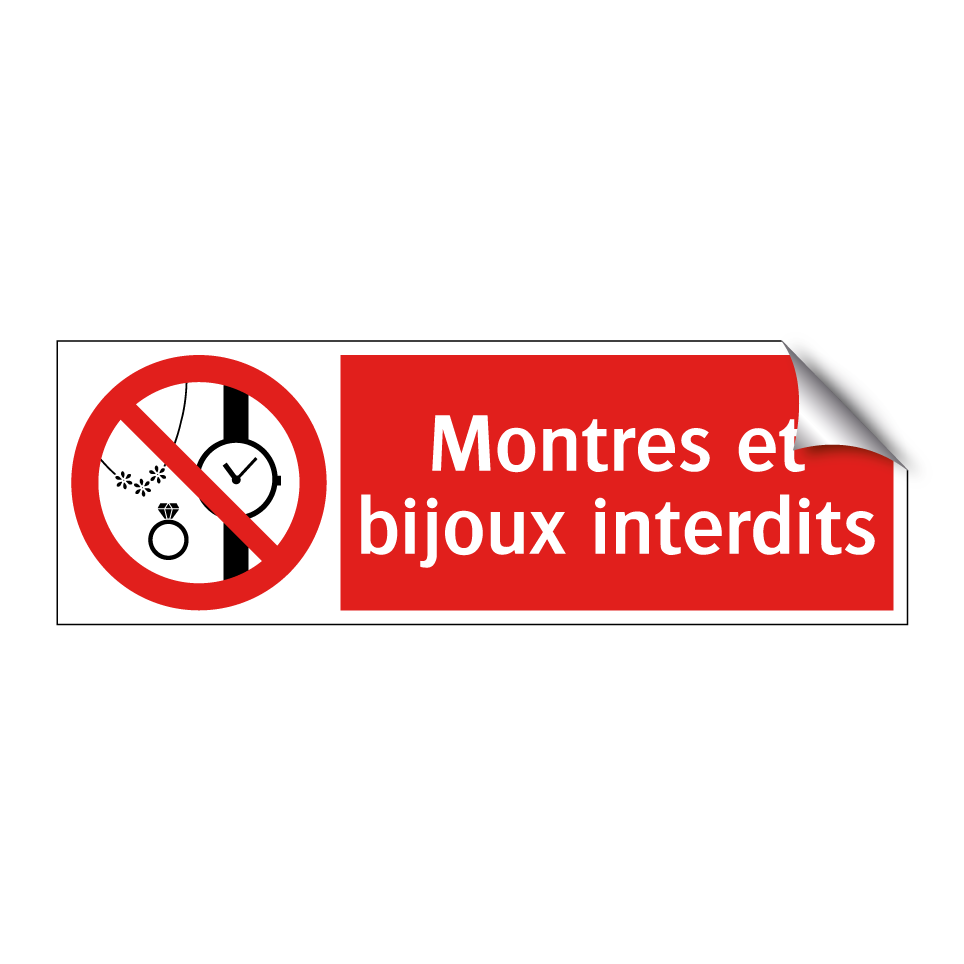 Montres et bijoux interdits